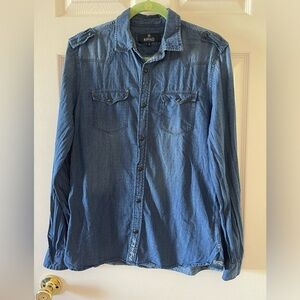 Buffalo David Bitton snap button denim shirt • Mens small